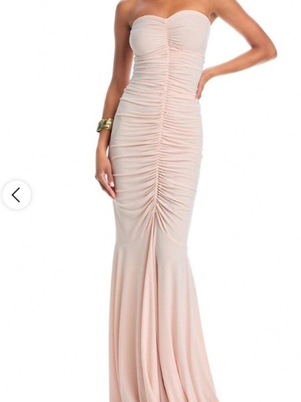 Norma Kamali Pink Strapless Ruched Gown XXS - worn once, professionally cleaned
